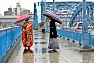 Kvinna i kimono